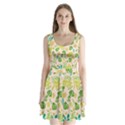 Tropical Leaf Leaves Palm Green Split Back Mini Dress  View1