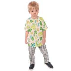 Tropical Leaf Leaves Palm Green Kids  Raglan Tee