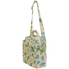 Tropical Leaf Leaves Palm Green Crossbody Day Bag by Jancukart