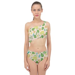 Tropical Leaf Leaves Palm Green Spliced Up Two Piece Swimsuit