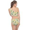 Tropical Leaf Leaves Palm Green Spliced Up Two Piece Swimsuit View2