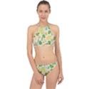 Tropical Leaf Leaves Palm Green Racer Front Bikini Set View1