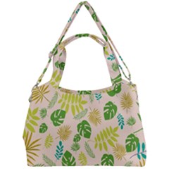 Tropical Leaf Leaves Palm Green Double Compartment Shoulder Bag