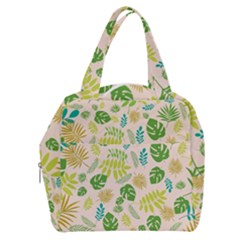 Tropical Leaf Leaves Palm Green Boxy Hand Bag by Jancukart