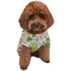 Tropical Leaf Leaves Palm Green Dog T-shirt by Jancukart