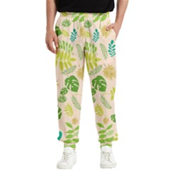 Tropical Leaf Leaves Palm Green Men s Elastic Waist Pants by Jancukart