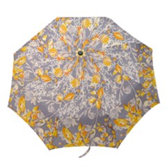 Fabric Floral Background Folding Umbrellas