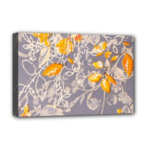 Fabric Floral Background Deluxe Canvas 18  X 12  (stretched)