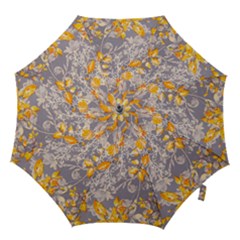 Fabric Floral Background Hook Handle Umbrellas (medium)