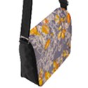 Fabric Floral Background Flap Closure Messenger Bag (S) View2