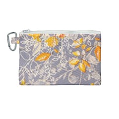 Fabric Floral Background Canvas Cosmetic Bag (medium)