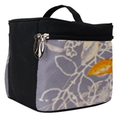 Fabric Floral Background Make Up Travel Bag (small)