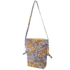 Fabric Floral Background Folding Shoulder Bag