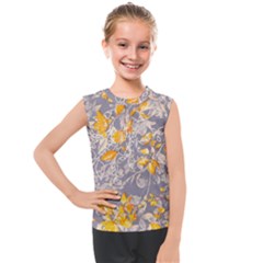 Fabric Floral Background Kids  Mesh Tank Top by Jancukart