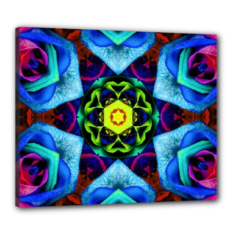 Abstract Kaleidoscope Digital Canvas 24  X 20  (stretched)