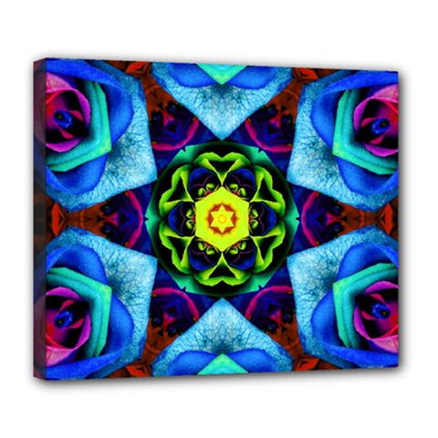 Abstract Kaleidoscope Digital Deluxe Canvas 24  X 20  (stretched) by Jancukart