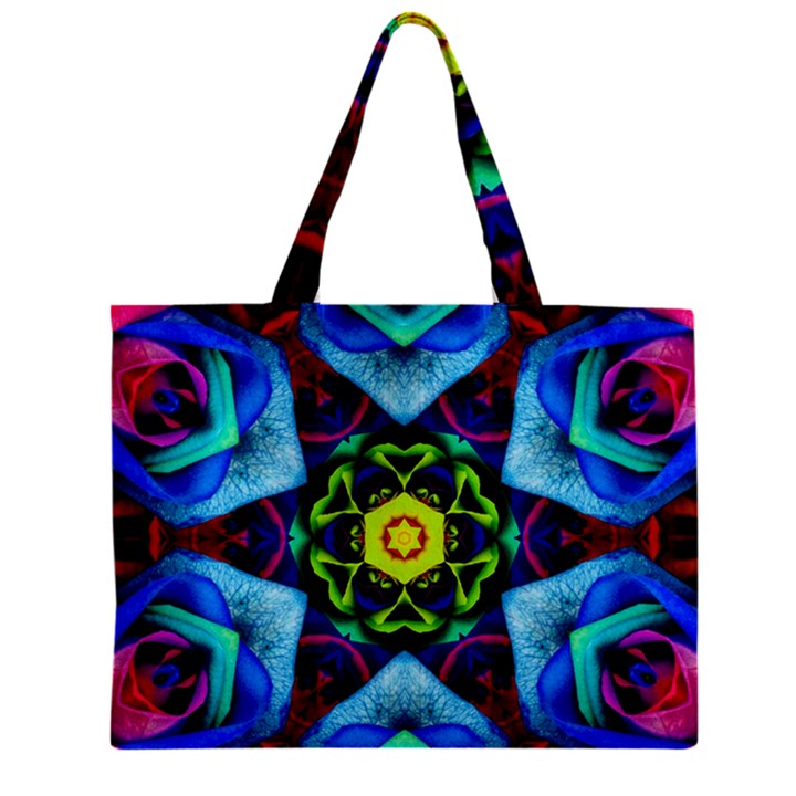 Abstract Kaleidoscope Digital Zipper Mini Tote Bag