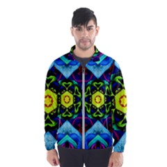 Abstract Kaleidoscope Digital Men s Windbreaker by Jancukart