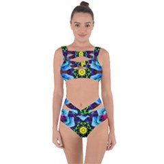 Abstract Kaleidoscope Digital Bandaged Up Bikini Set 