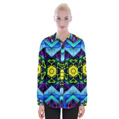 Abstract Kaleidoscope Digital Womens Long Sleeve Shirt