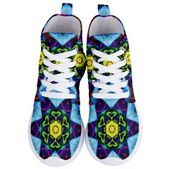 Abstract Kaleidoscope Digital Women s Lightweight High Top Sneakers