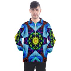 Abstract Kaleidoscope Digital Men s Half Zip Pullover