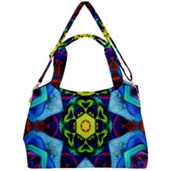 Abstract Kaleidoscope Digital Double Compartment Shoulder Bag