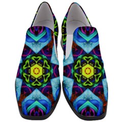 Abstract Kaleidoscope Digital Women Slip On Heel Loafers