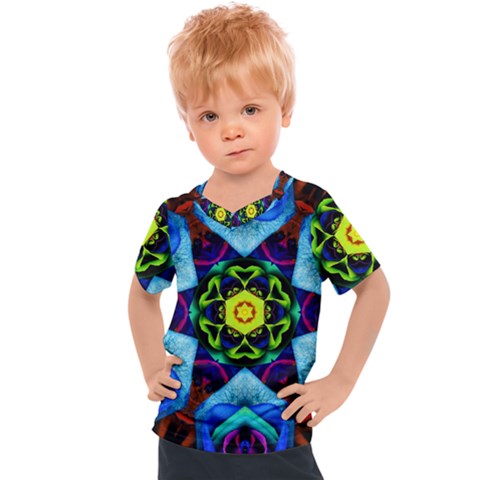 Abstract Kaleidoscope Digital Kids  Sports Tee by Jancukart