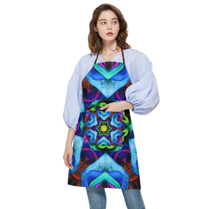 Abstract Kaleidoscope Digital Pocket Apron