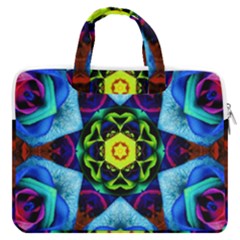 Abstract Kaleidoscope Digital Macbook Pro 16  Double Pocket Laptop Bag 