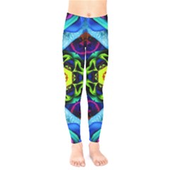 Abstract Kaleidoscope Digital Kids  Classic Winter Leggings