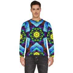 Abstract Kaleidoscope Digital Men s Fleece Sweatshirt