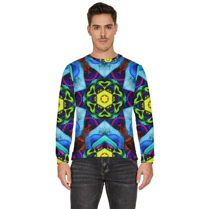 Abstract Kaleidoscope Digital Men s Fleece Sweatshirt