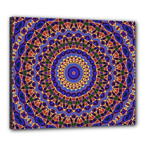 Mandala Kaleidoscope Background Canvas 24  X 20  (stretched)