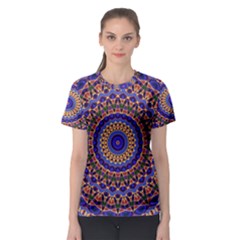 Mandala Kaleidoscope Background Women s Sport Mesh Tee