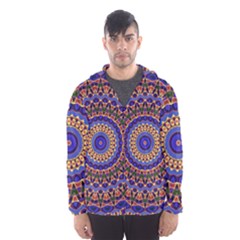 Mandala Kaleidoscope Background Men s Hooded Windbreaker