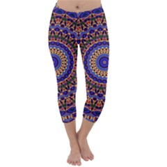 Mandala Kaleidoscope Background Capri Winter Leggings 