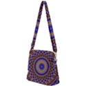 Mandala Kaleidoscope Background Zipper Messenger Bag View2