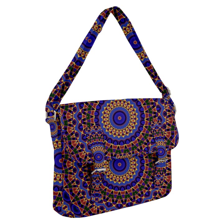 Mandala Kaleidoscope Background Buckle Messenger Bag