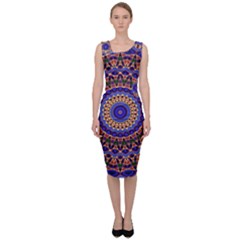 Mandala Kaleidoscope Background Sleeveless Pencil Dress