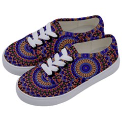 Mandala Kaleidoscope Background Kids  Classic Low Top Sneakers