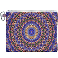 Mandala Kaleidoscope Background Canvas Cosmetic Bag (xxxl)