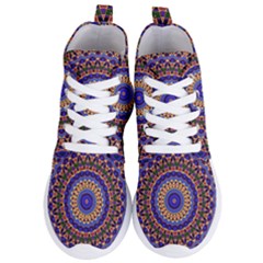 Mandala Kaleidoscope Background Women s Lightweight High Top Sneakers by Jancukart