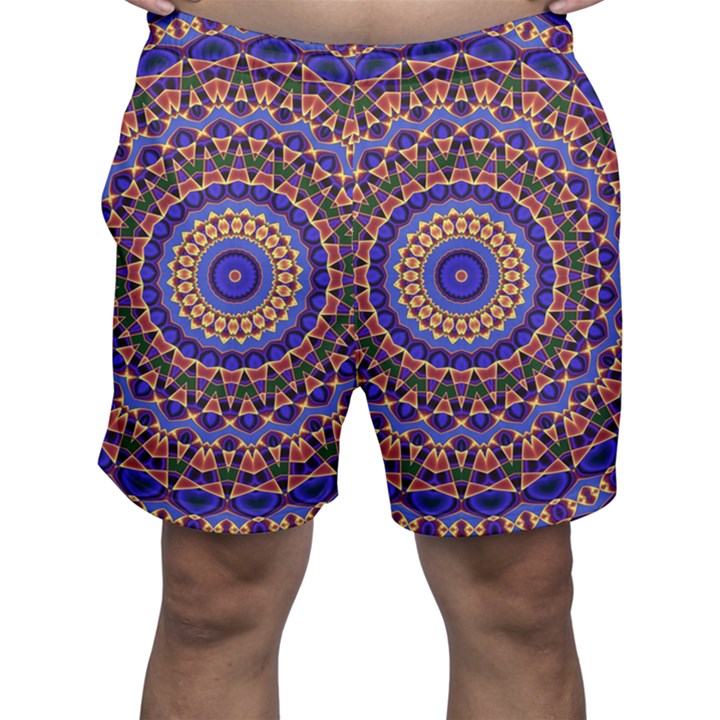 Mandala Kaleidoscope Background Men s Shorts