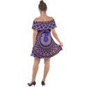 Mandala Kaleidoscope Background Off Shoulder Velour Dress View2