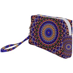 Mandala Kaleidoscope Background Wristlet Pouch Bag (small)