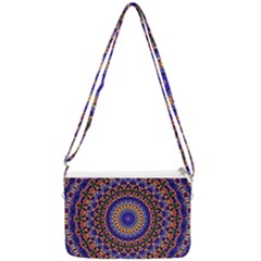 Mandala Kaleidoscope Background Double Gusset Crossbody Bag by Jancukart