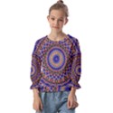 Mandala Kaleidoscope Background Kids  Cuff Sleeve Top View1