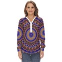 Mandala Kaleidoscope Background Zip Up Long Sleeve Blouse View1